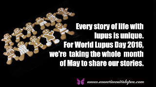 Image: gingerbread men with differing outfits.  Text: Every story of life with lupus is unique. For World Lupus Day 2016, we're taking the whole month of May to share our stories.
